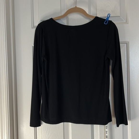LNA Black long sleeve front keyhole shirt size S - Picture 4 of 4